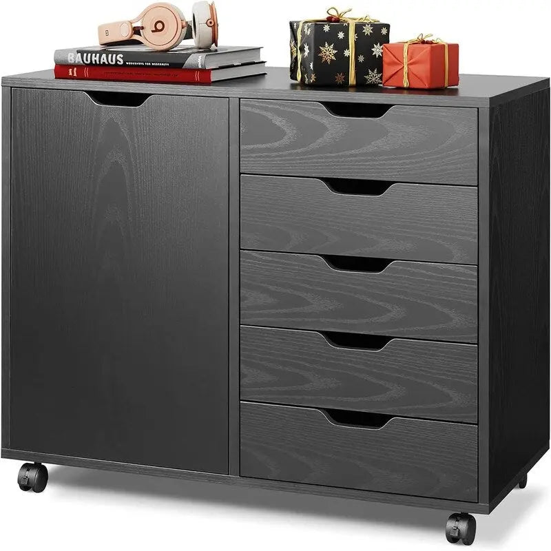 5-Drawer Wood Dresser Chest - 15.8D x 30.8W x 25.5H