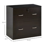 2-Drawer File Cabinet w/Lock and Keys,Vertical Storage Filing Cabinet