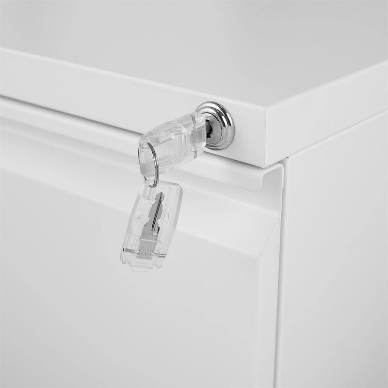 2 Drawer File Cabinet w/Lock,Metal Under Desk Rolling Filing Cabinet