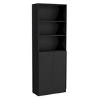 74 Wide 5-Shelf and Cabinet Option C Bookcase Set of 3