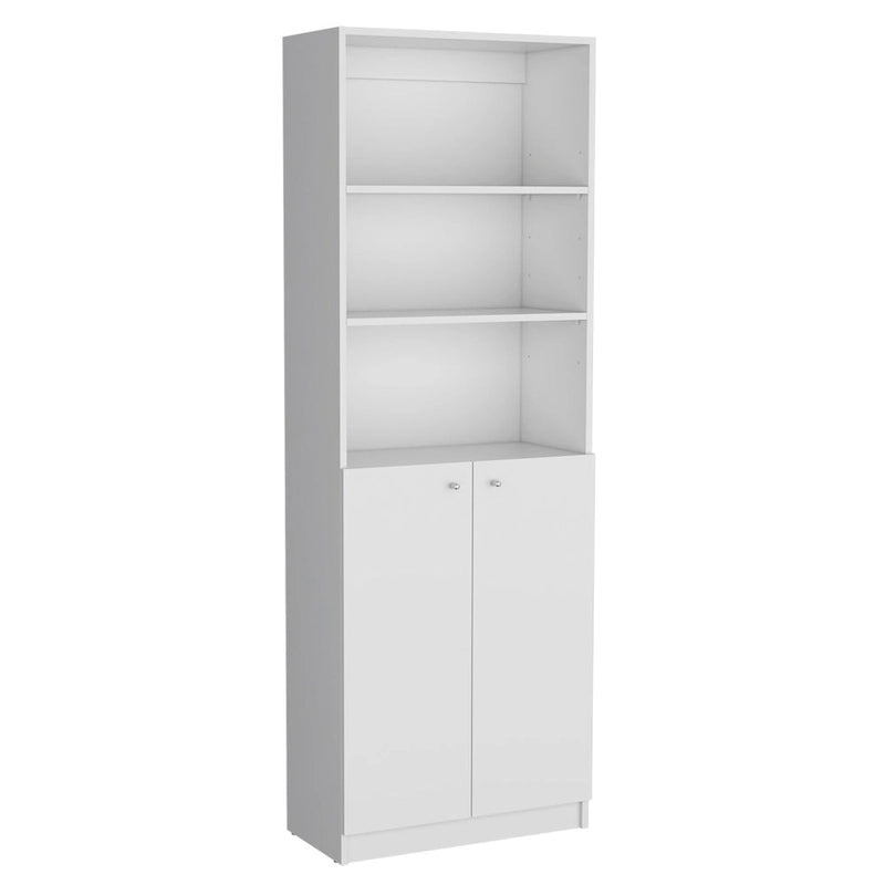 74 Wide 5-Shelf and Cabinet Option C Bookcase Set of 3