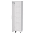 Storage Cabinet Buccan, Five Shelves, White Finish,High quality and durable