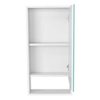 Black / White / Gray Mirrored Medicine Cabinet with 1 Shelf, Single