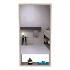 Black / White / Gray Mirrored Medicine Cabinet with 1 Shelf, Single