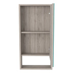 Black / White / Gray Mirrored Medicine Cabinet with 1 Shelf, Single