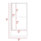 Black / White / Gray Mirrored Medicine Cabinet with 1 Shelf, Single