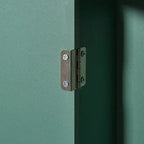 Tall Freestanding Bathroom Corner Cabinet with Doors and Adjustable Shelves