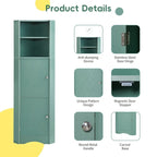 Tall Freestanding Bathroom Corner Cabinet with Doors and Adjustable Shelves