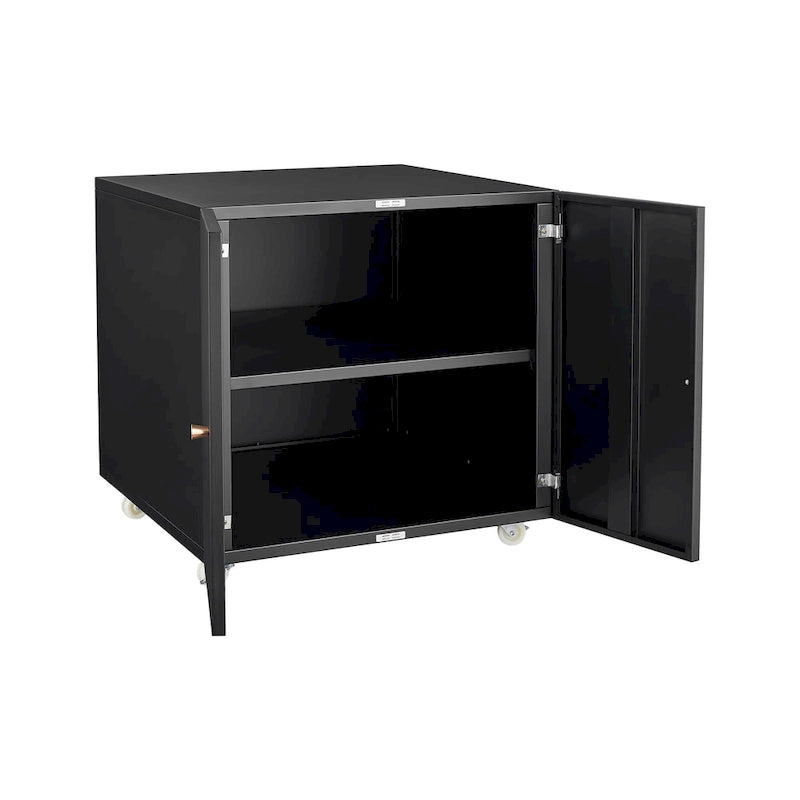 Office furniture Copier Cabinet black 2 door steel copier stand mobile pedestal file Printer Stand