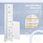 Tower with 3-Tier Open Adjustable Shelf